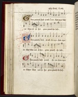 A carol written by Henry VIII: bastard in his personal life, but hey, cute music manuscript.